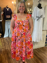 Pink Floral Fun Midi Dress