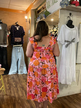 Pink Floral Fun Midi Dress