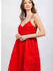 Red Eyelet Summer Dress