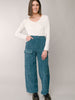 Corduroy Wide Leg Cargo Pants
