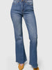 Medium Wash High Rise Flare Jean