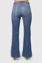 Medium Wash High Rise Flare Jean