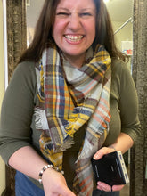 triangle blanket scarf ~ tan yellow orange