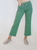 Spring Green Cropped Wide Leg Jeans