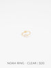 Clear Crystal Adjustable Noah Ring