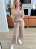 Acid Wash Wide Leg Sweatpants in Mocha