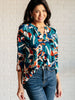 I Think Different Top in Abstract Teal