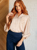 In Your Thoughts Oversized Dolman Sleeve Top in Champagne