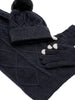 Jane Frost Beanie, Glove, and Scarf Set In Black