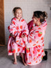 Kids Oversized Hoodie Blanket in Strawberry