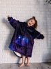 Kids Oversized Hoodie Blanket in Starry Sky