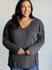 Kinda Sorta Ribbed Top in Charcoal