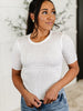 Knit Pick Basic Tee in Off White
