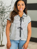 Knot Today Collared Bow Top