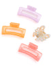 Large Jelly Claw Clip Set of 4