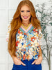 Less Concerned V-Neck Floral Blouse
