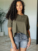 Less Than Stressed Asymmetrical Distressed Top
