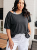 Let Me Live Relaxed Tee in Black
