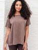 Let Me Live Relaxed Tee in Brown