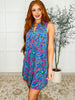 Lizzy Tank Dress in Blue and Pink Paisley
