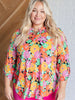 Lizzy Top in Pink and Yellow Multi Floral