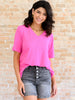 Lonesome Valley V-Neck Ribbed Top
