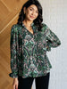 Looking Out Damask Print Blouse