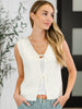 Loose Interpretation Tie Front Knit Vest
