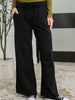 Lounge Line Wide Leg Sweats in Black