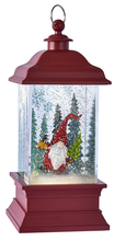 Winter Santa Gnome Lantern Snowglobe