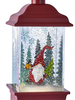 Winter Santa Gnome Lantern Snowglobe