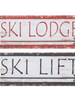 Rustic Wood Ski Sign