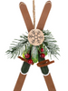 Rustic Wood Ski Ornament