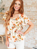 Magic Dance Square Neck Floral Blouse