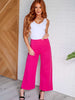 Magic Wide Leg Crop Pants in Hot Pink