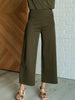 Magic Wide Leg Crop Pants in Olive