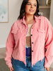 Main Stage Corduroy Jacket in Neon Pink