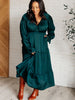 Makes Me Want to Skip Tiered Dress in Hunter Green