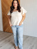 Man, Am I the Greatest Scalloped Square Neck Blouse