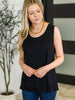 Mellow Muse Relaxed Knit Tank in Black