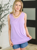 Mellow Muse Relaxed Knit Tank in Lilac