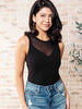 Miss You Much Mesh V-Neck Bodysuit
