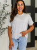 Mood Swingin' Casual Drop Shoulder Tee in Grey