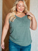 Not So Anxious V-Neck Tank in Mist