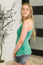 Offbeat Essential Mineral Washed Tank in Kelly Green