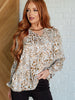 Office Safari Keyhole Tie Detail Blouse
