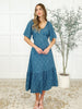 Olive Dress in Blue Vineyard
