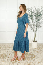 Olive Dress in Blue Vineyard