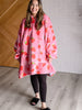 Oversized Blanket Hoodie in Strawberry