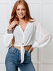 Pause and Reflect Tie Front Button Up Shirt